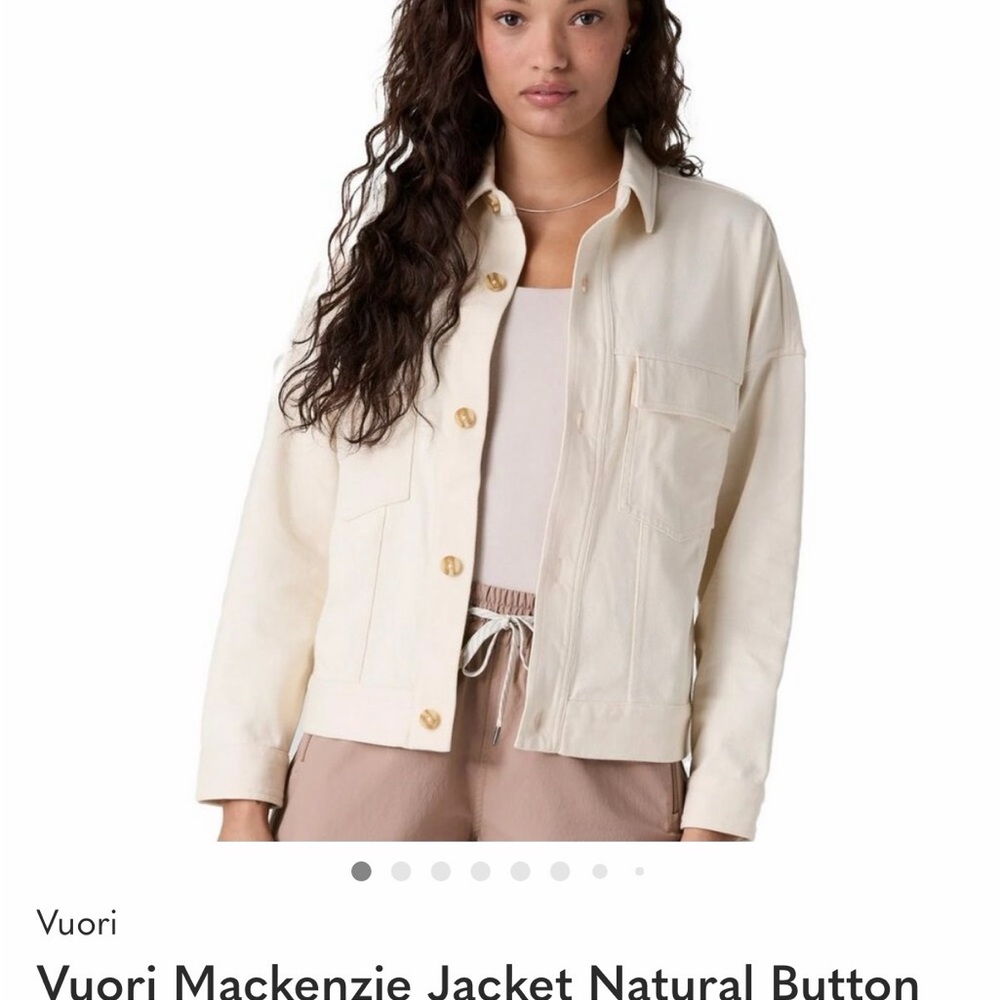 Vuori Mackenzie Jacket Natural Button Down Heavy Weight Cotton Oversized  S NWT